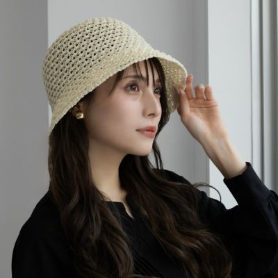 NAVY  透かしサーモハット レディース