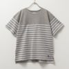NAVY USコットン ボーダー切替半袖Tシャツ キッズ ネコポス 対応商品