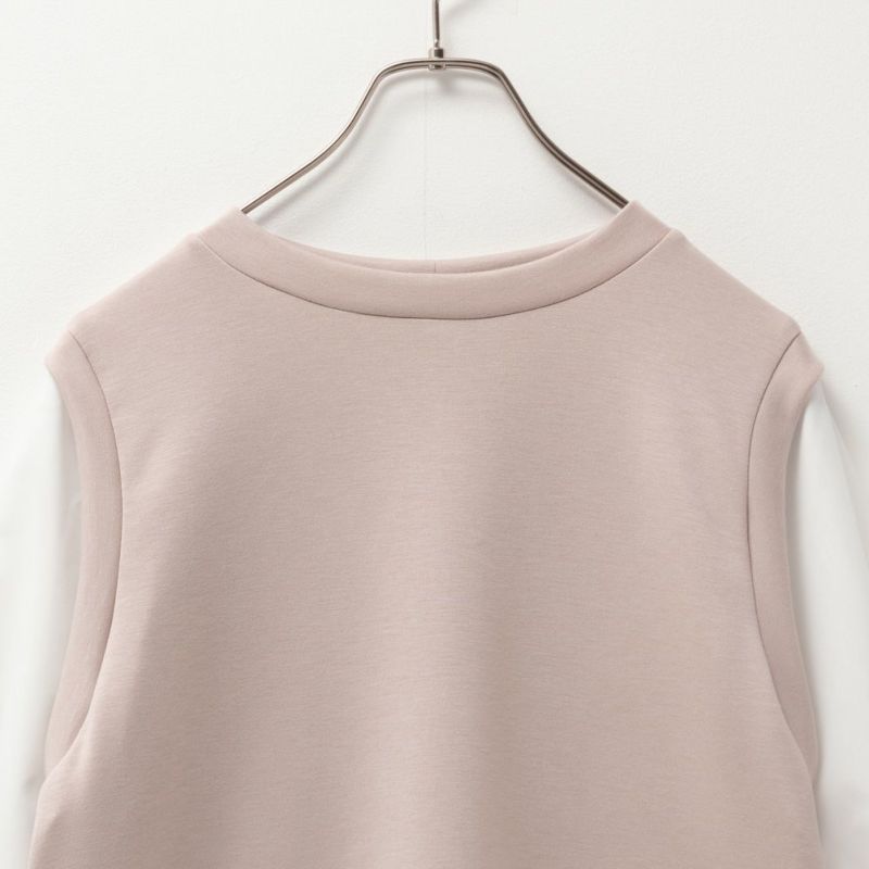 URBAN COLLECTION  エアスムージー ポンチ素材 フェイクアンサンブルプルオーバー レディース商品画像-13