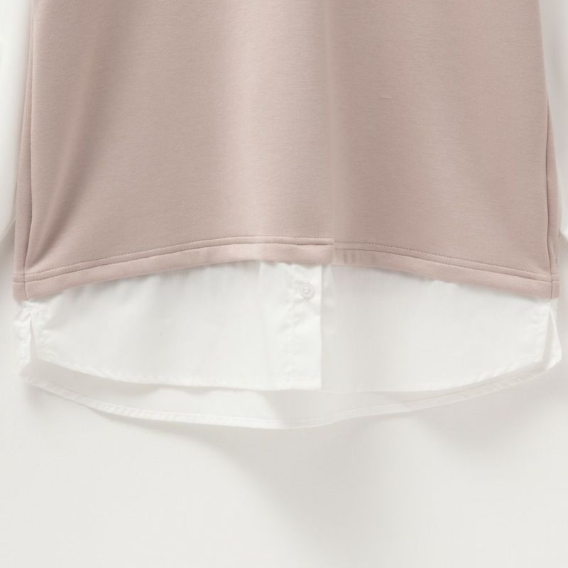 URBAN COLLECTION  エアスムージー ポンチ素材 フェイクアンサンブルプルオーバー レディース商品画像-15