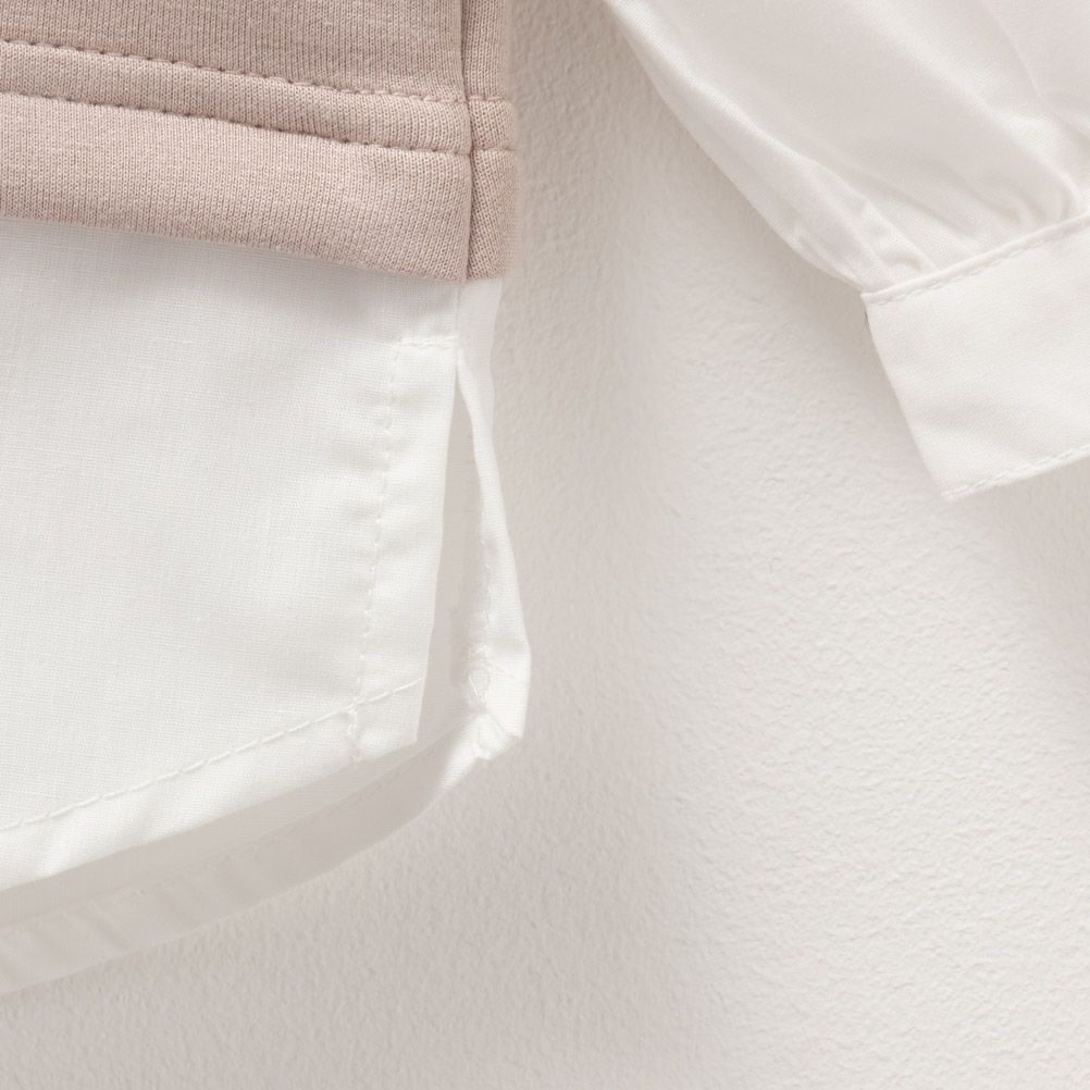 URBAN COLLECTION エアスムージー ポンチ素材 フェイクアンサンブルプルオーバー レディース