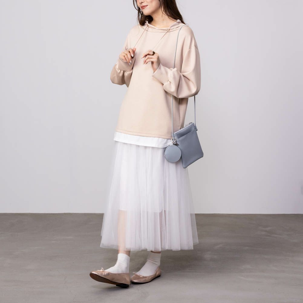 URBAN COLLECTION エアスムージー ポンチ素材 フェイクレイヤードプルオーバー レディース