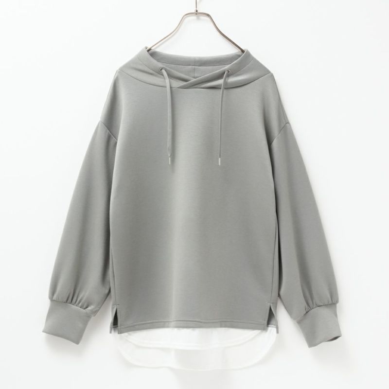 URBAN COLLECTION  エアスムージー ポンチ素材 フェイクレイヤードプルオーバー レディース商品画像-9