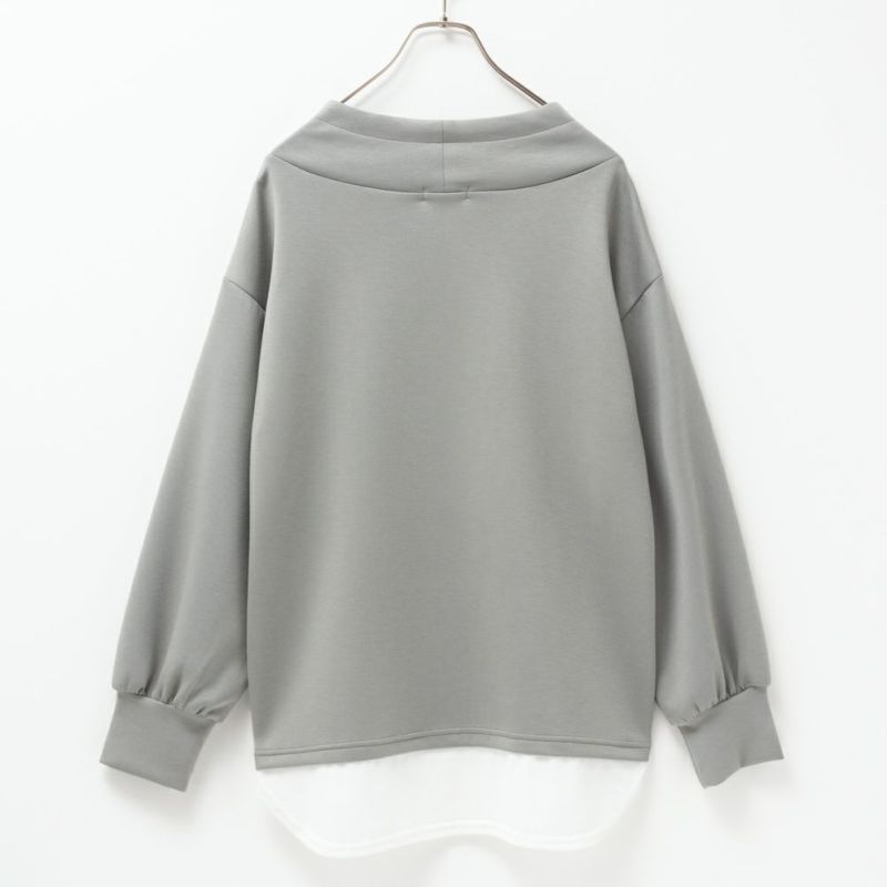 URBAN COLLECTION  エアスムージー ポンチ素材 フェイクレイヤードプルオーバー レディース商品画像-10