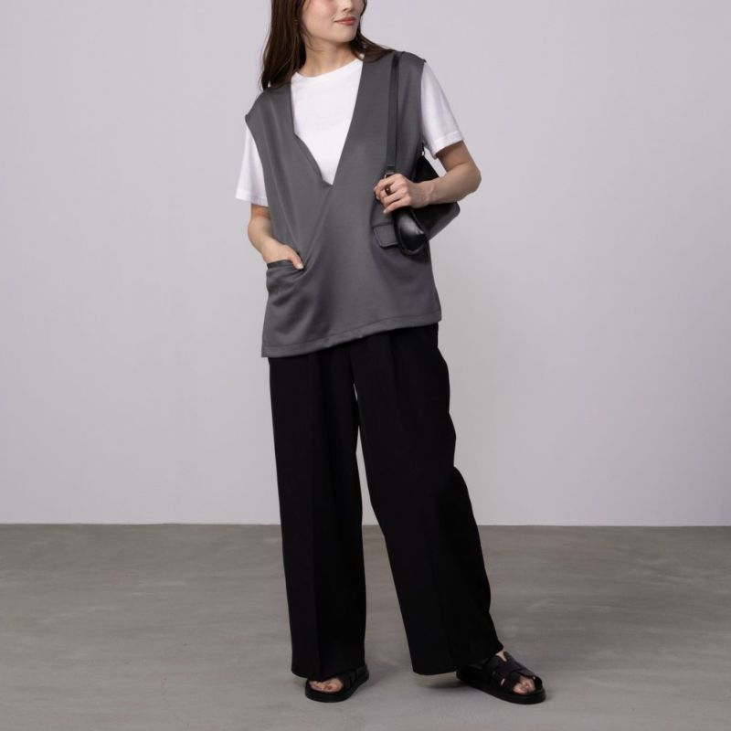 URBAN COLLECTION  エアスムージー ポンチ素材 ベストアンサンブル レディース商品画像-7