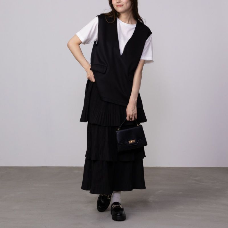 URBAN COLLECTION エアスムージー ポンチ素材 ベストアンサンブル レディース商品画像-8