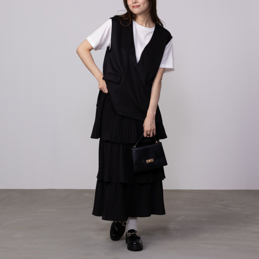 URBAN COLLECTION エアスムージー ポンチ素材 ベストアンサンブル レディース