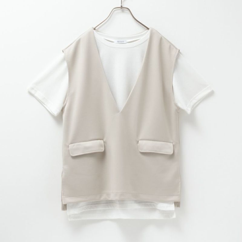 URBAN COLLECTION  エアスムージー ポンチ素材 ベストアンサンブル レディース商品画像-9