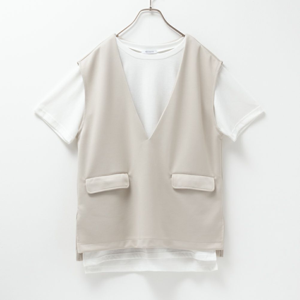 URBAN COLLECTION  エアスムージー ポンチ素材 ベストアンサンブル レディース商品画像-9