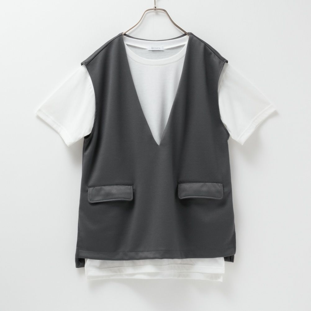 URBAN COLLECTION  エアスムージー ポンチ素材 ベストアンサンブル レディース商品画像-11