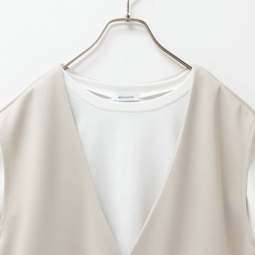URBAN COLLECTION  エアスムージー ポンチ素材 ベストアンサンブル レディース商品画像-13