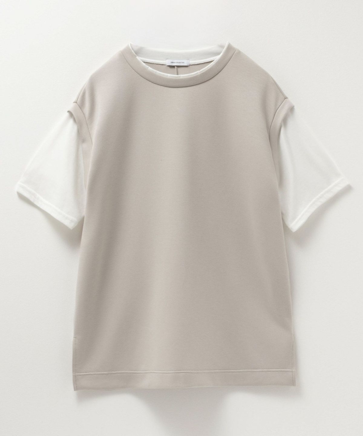 URBAN COLLECTION エアスムージー ポンチ素材 フェイクレイヤードベストTシャツ レディース ネコポス 対応商品