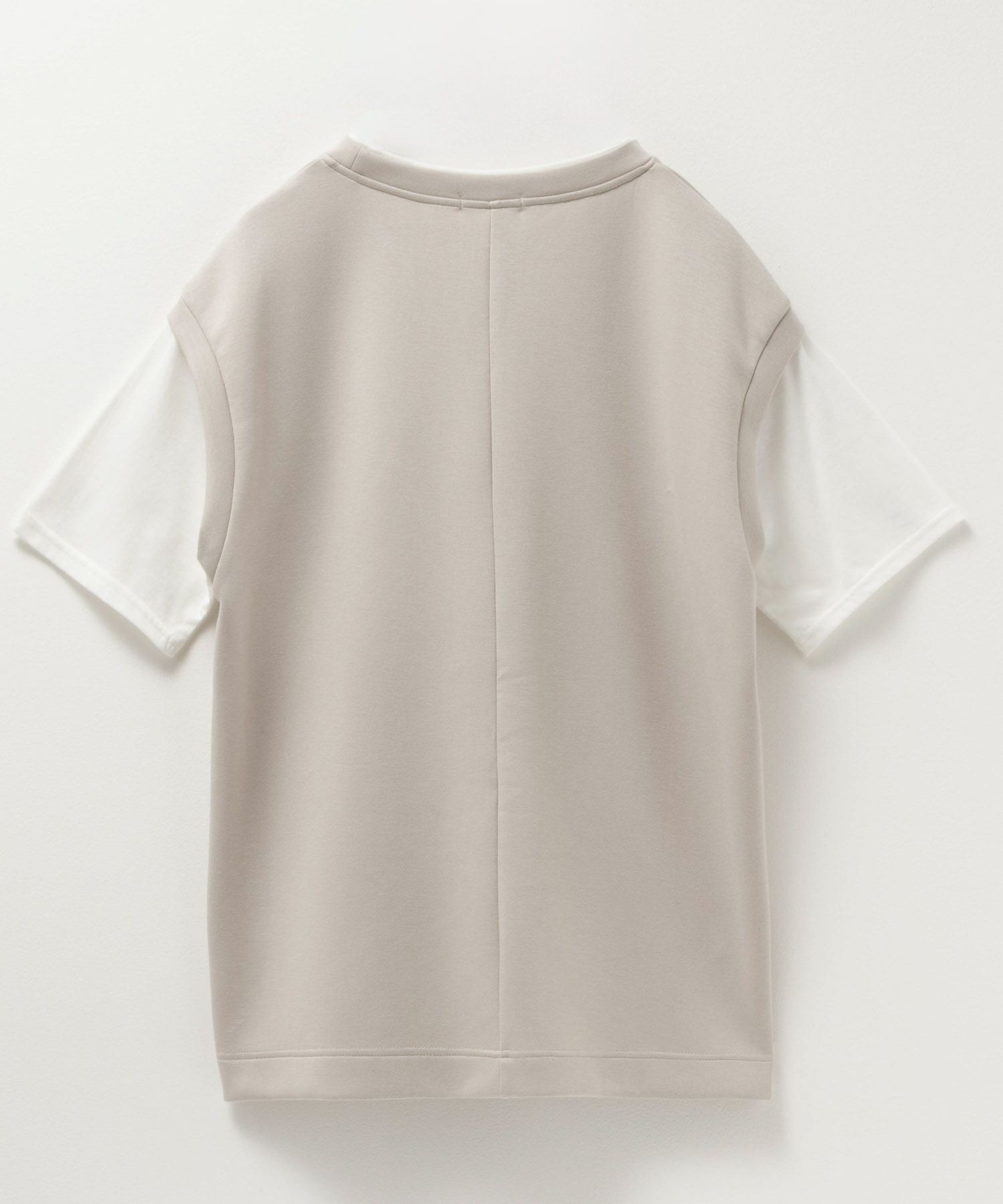 URBAN COLLECTION エアスムージー ポンチ素材 フェイクレイヤードベストTシャツ レディース ネコポス 対応商品