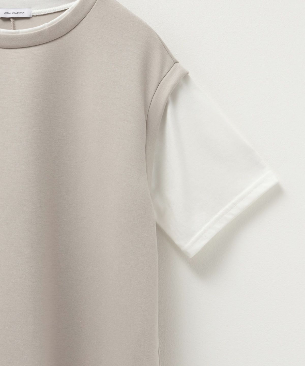 URBAN COLLECTION エアスムージー ポンチ素材 フェイクレイヤードベストTシャツ レディース ネコポス 対応商品