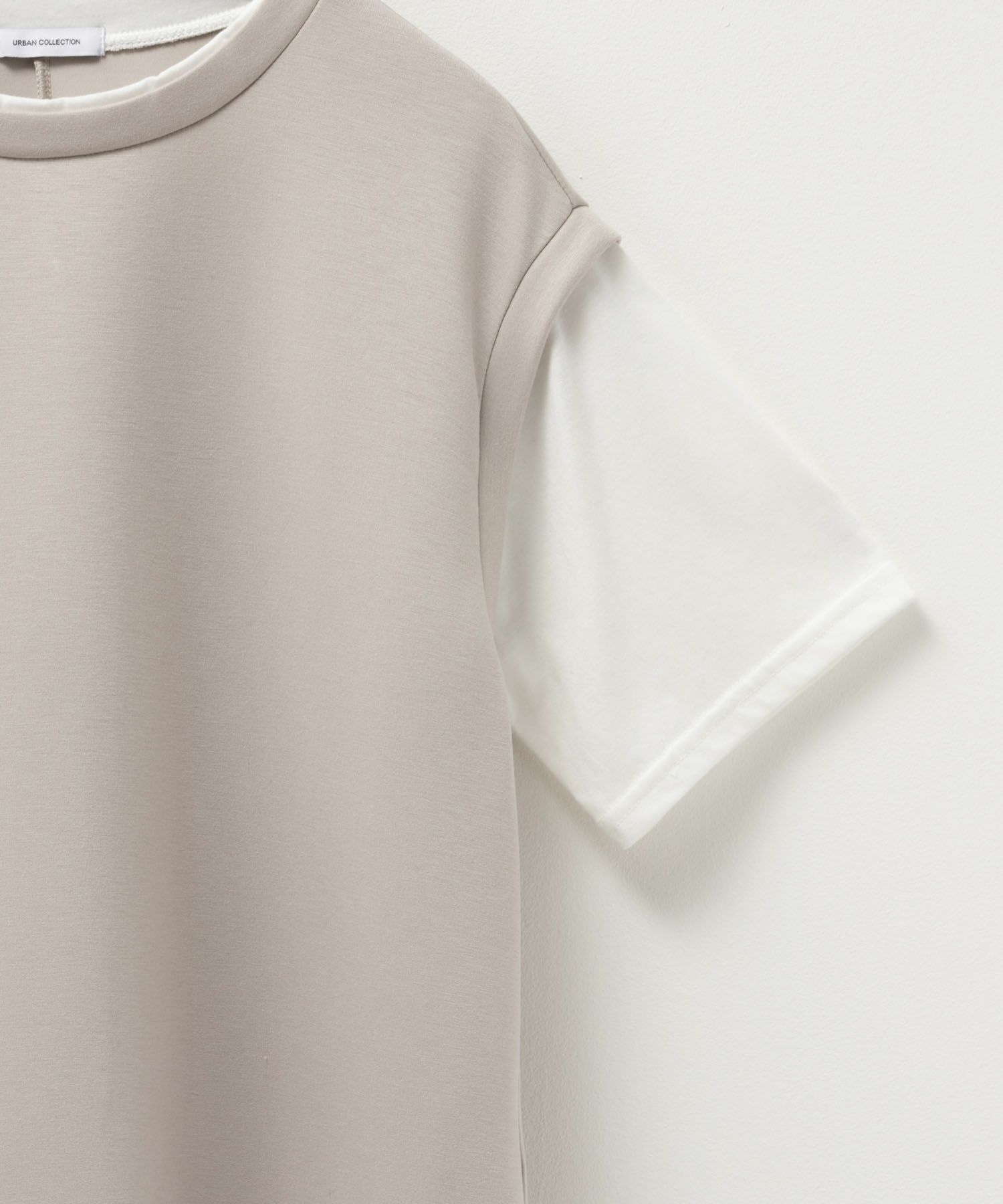 URBAN COLLECTION エアスムージー ポンチ素材 フェイクレイヤードベストTシャツ レディース メール便 対応商品商品サムネイル-14
