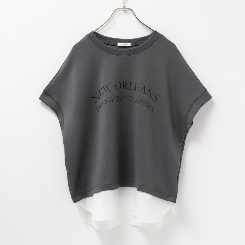 URBAN COLLECTION  エアスムージー ポンチ素材 フェイクレイヤードノースリーブ レディース商品画像-9