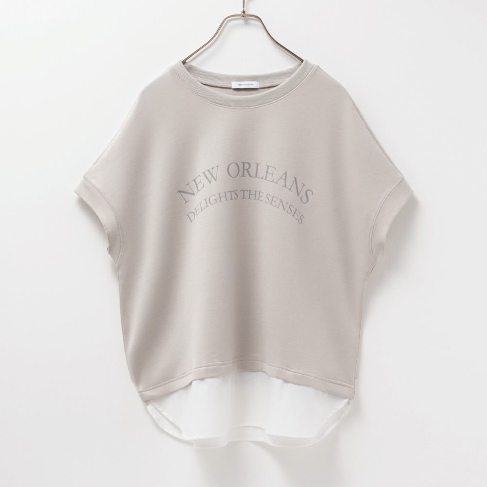 URBAN COLLECTION エアスムージー ポンチ素材 フェイクレイヤードノースリーブ レディース