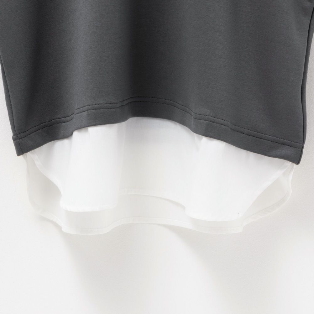 URBAN COLLECTION エアスムージー ポンチ素材 フェイクレイヤードノースリーブ レディース