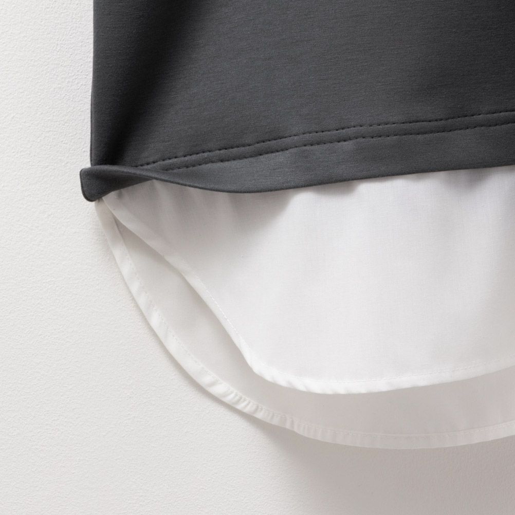 URBAN COLLECTION エアスムージー ポンチ素材 フェイクレイヤードノースリーブ レディース