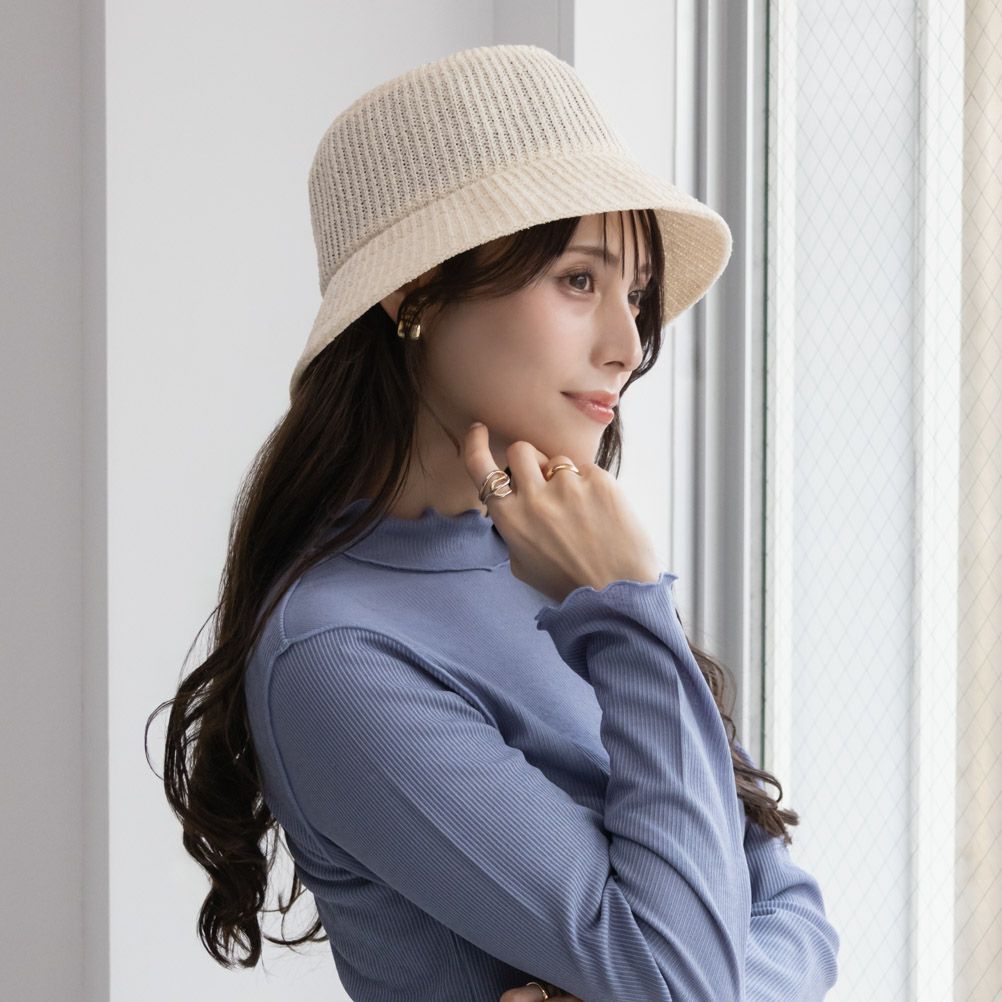 NAVY ブークレーサーモバケットハット レディース