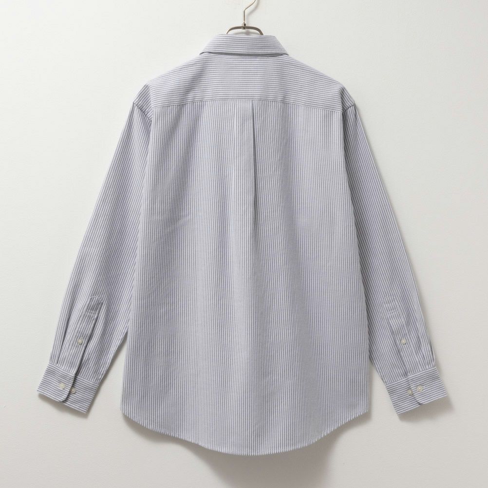 NAVY オックスストライプボタンダウン長袖シャツ メンズ商品画像-3