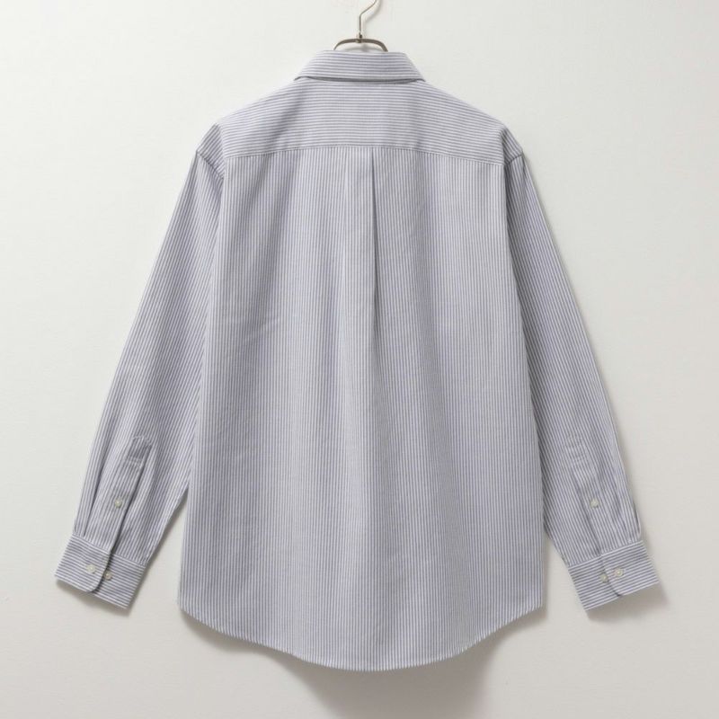 NAVY オックスストライプボタンダウン長袖シャツ メンズ商品画像-3