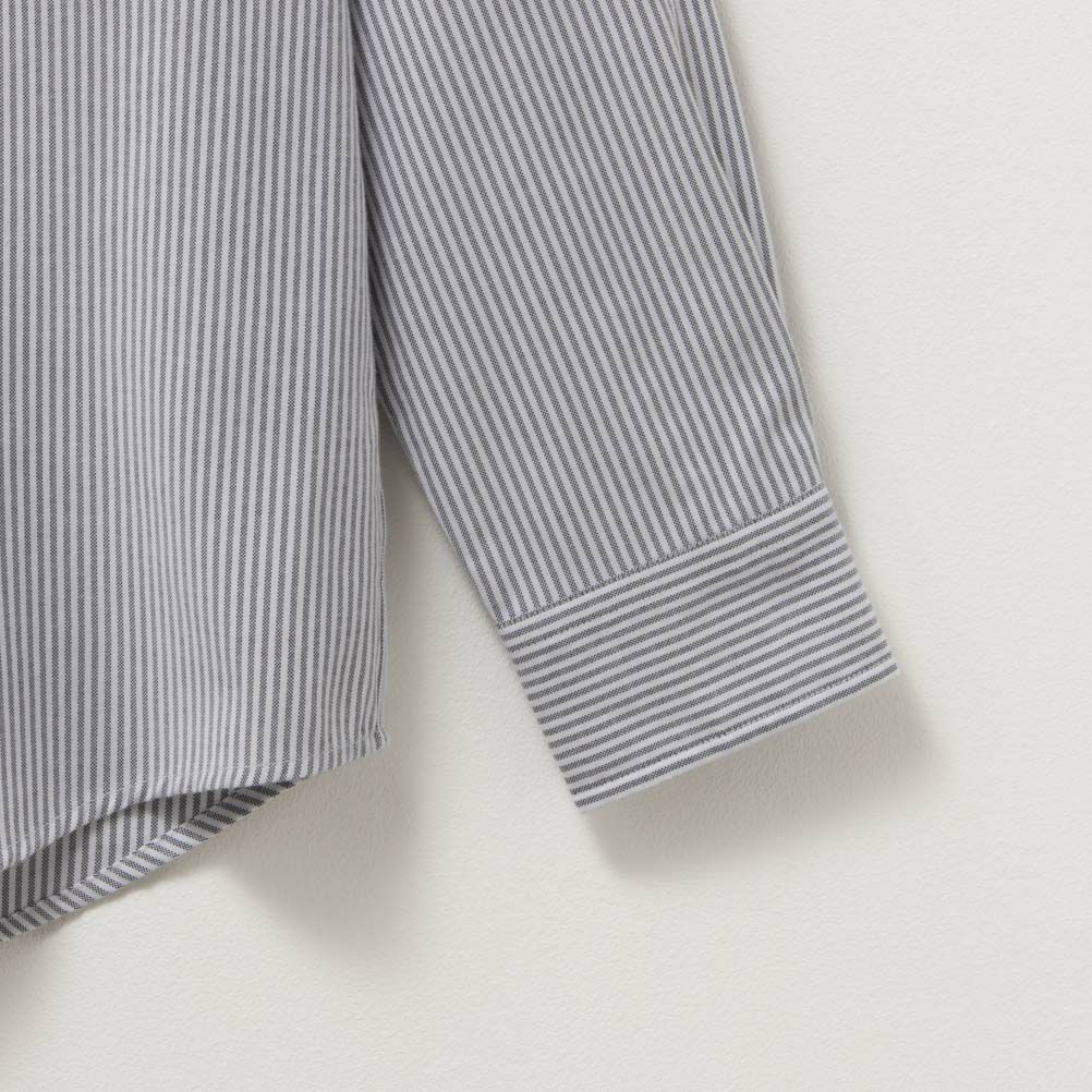 NAVY オックスストライプボタンダウン長袖シャツ メンズ商品画像-5