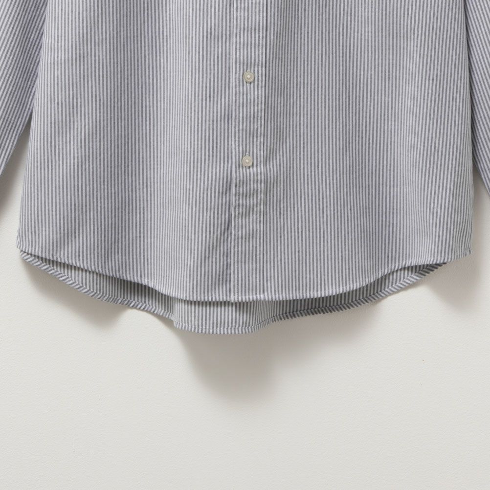 NAVY オックスストライプボタンダウン長袖シャツ メンズ商品画像-6