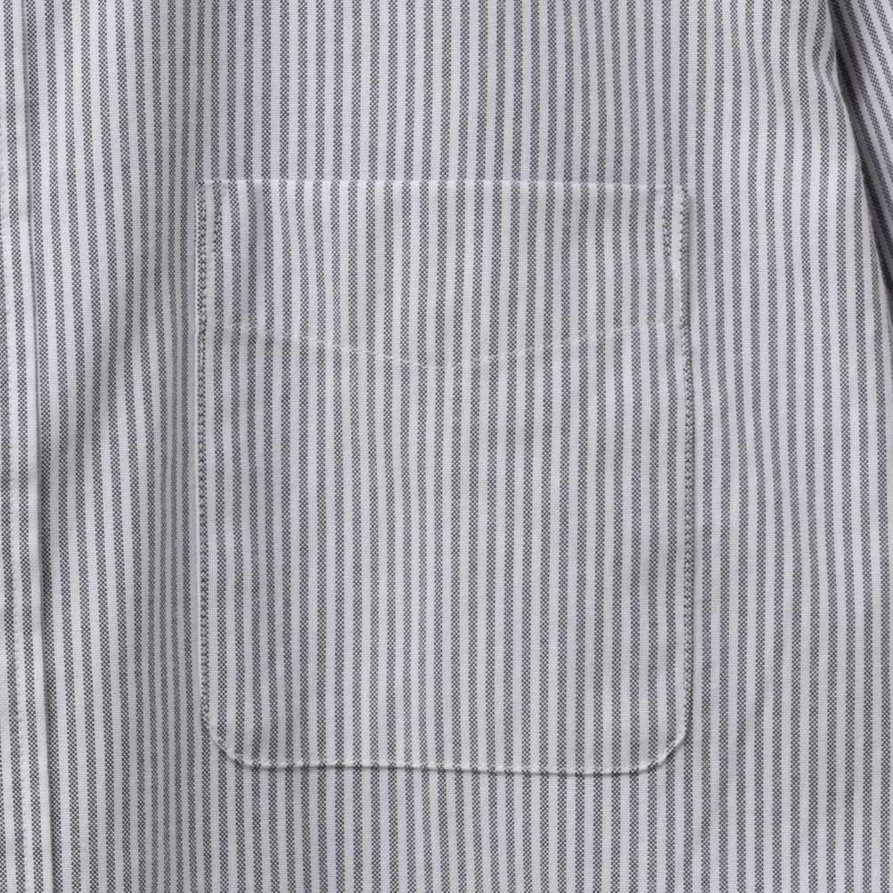 NAVY オックスストライプボタンダウン長袖シャツ メンズ商品画像-7