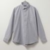 NAVY オックス無地ボタンダウン長袖シャツ メンズ