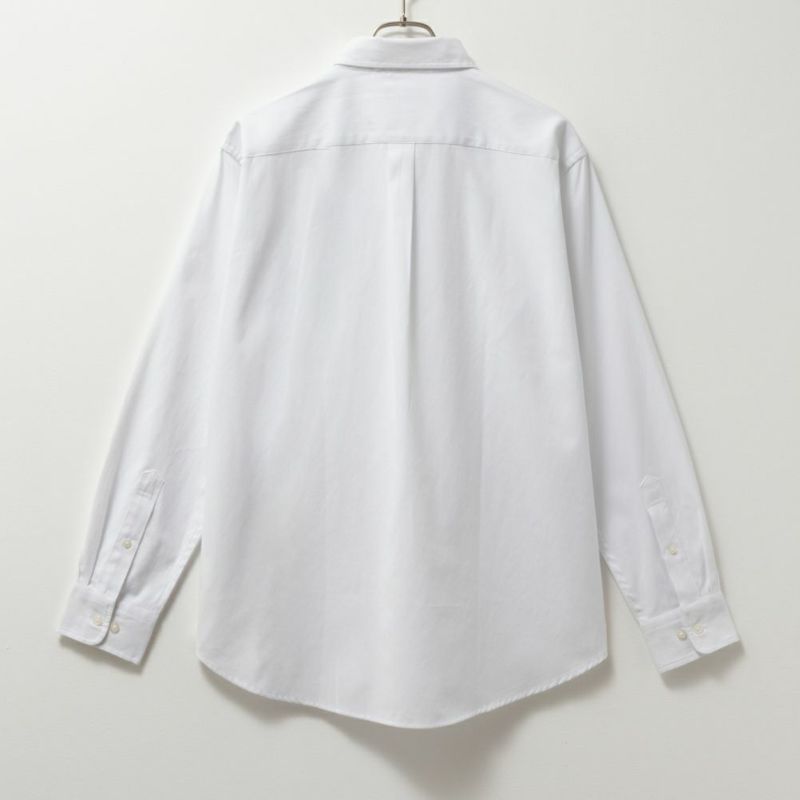 NAVY  オックス無地ボタンダウン長袖シャツ メンズ商品画像-5