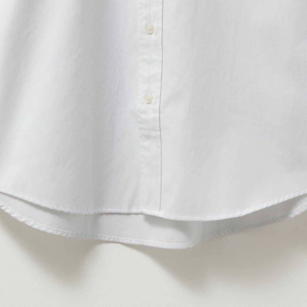 NAVY オックス無地ボタンダウン長袖シャツ メンズ