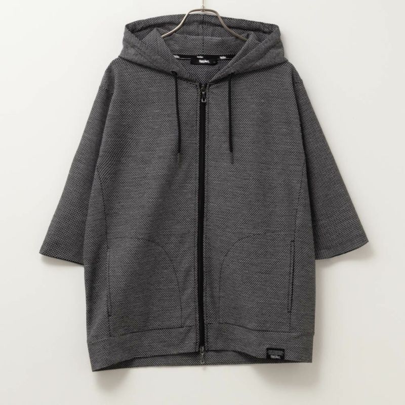 MOSSIMO  ハニカムジップアップ半袖パーカー メンズ商品画像-1