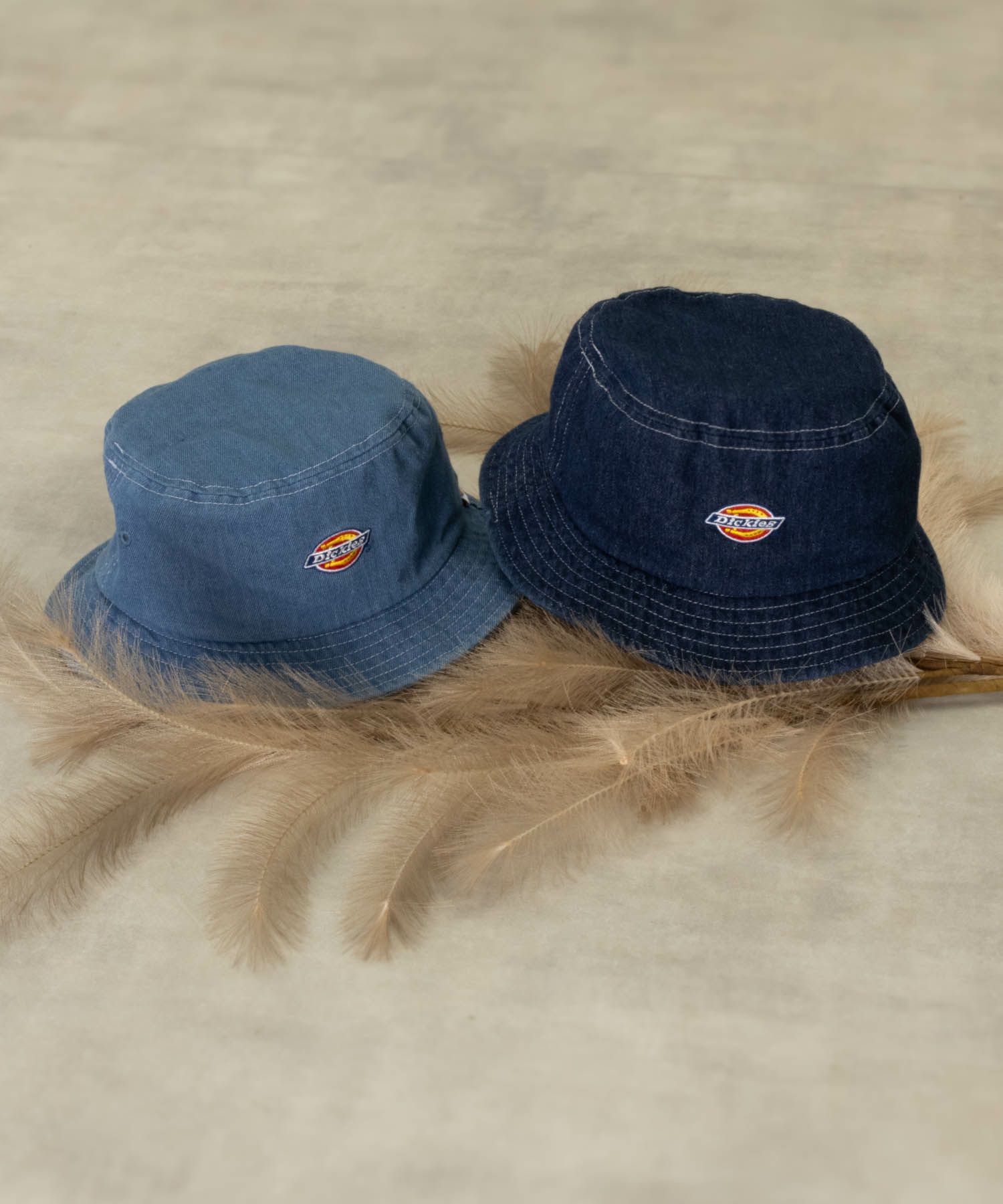 Dickies デニムワンポイント刺繍バケットハット メンズ