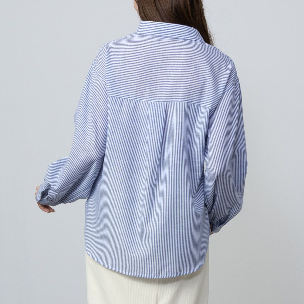 NAVY RTスラブ長袖シャツ レディース
