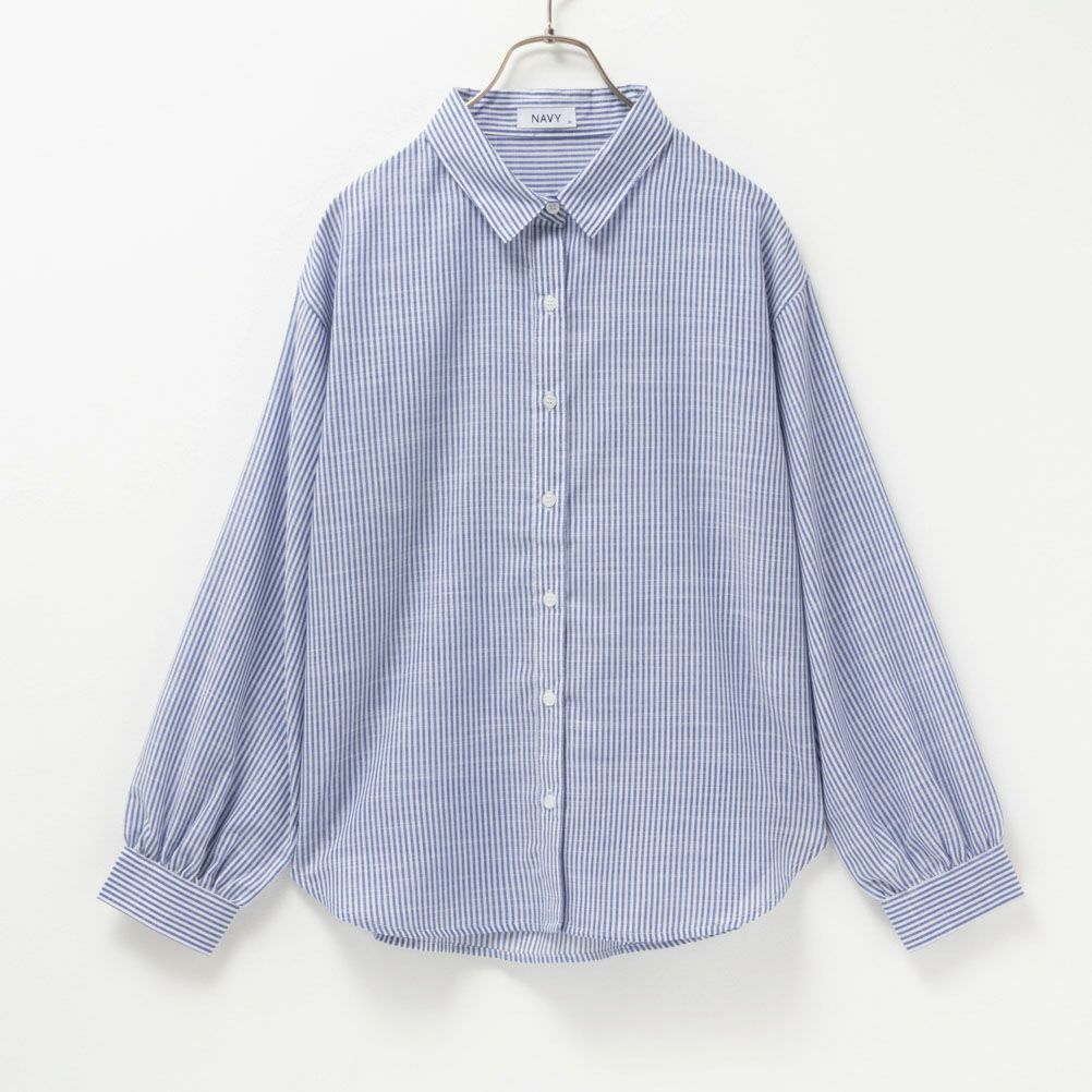 NAVY RTスラブ長袖シャツ レディース