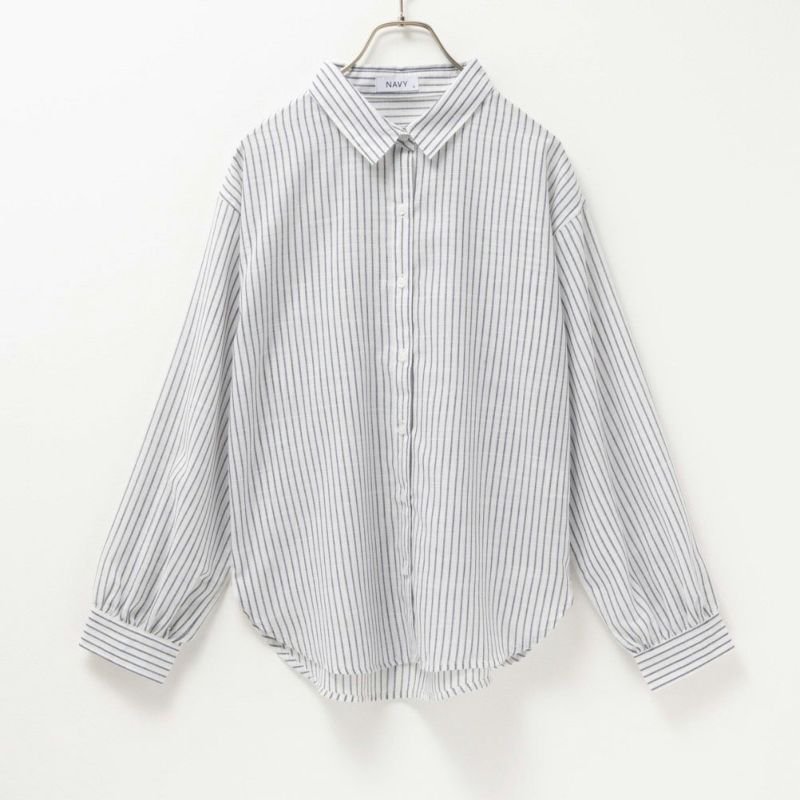 NAVY  RTスラブ長袖シャツ レディース商品画像-12