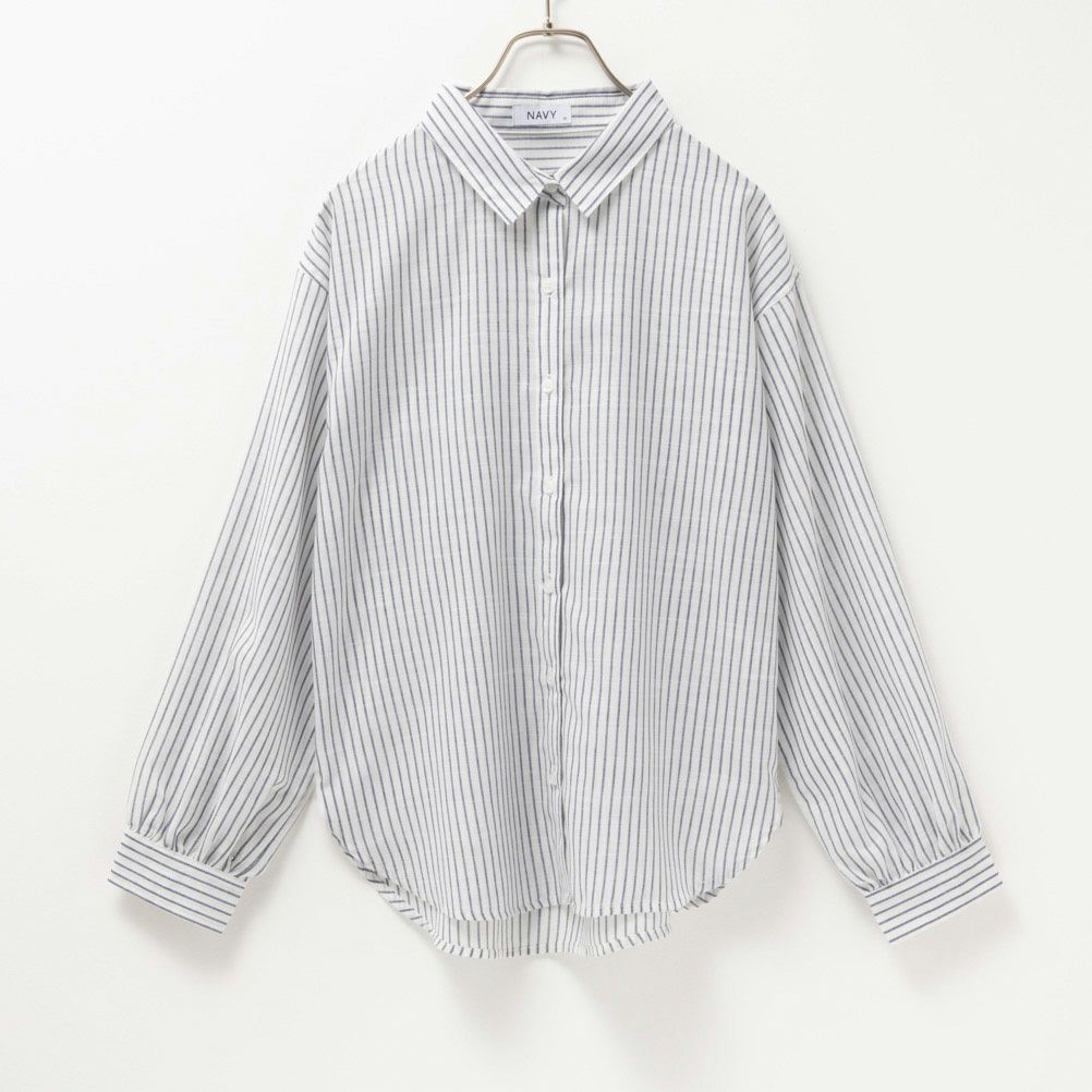 NAVY RTスラブ長袖シャツ レディース
