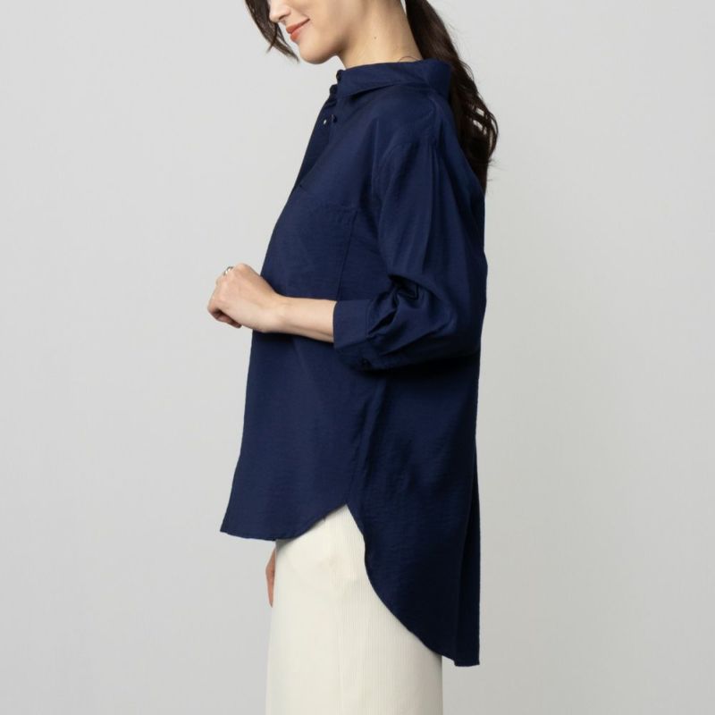 Howdy Marie  ビンテージシアー無地7分袖シャツ レディース商品画像-5