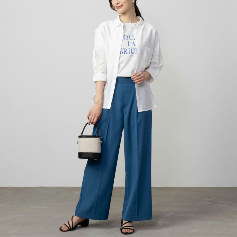 Howdy Marie  ビンテージシアー無地7分袖シャツ レディース商品画像-7