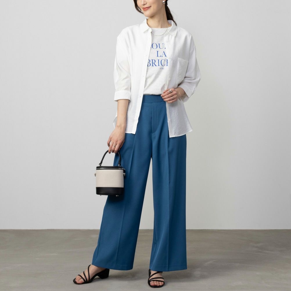 Howdy Marie  ビンテージシアー無地7分袖シャツ レディース商品画像-7