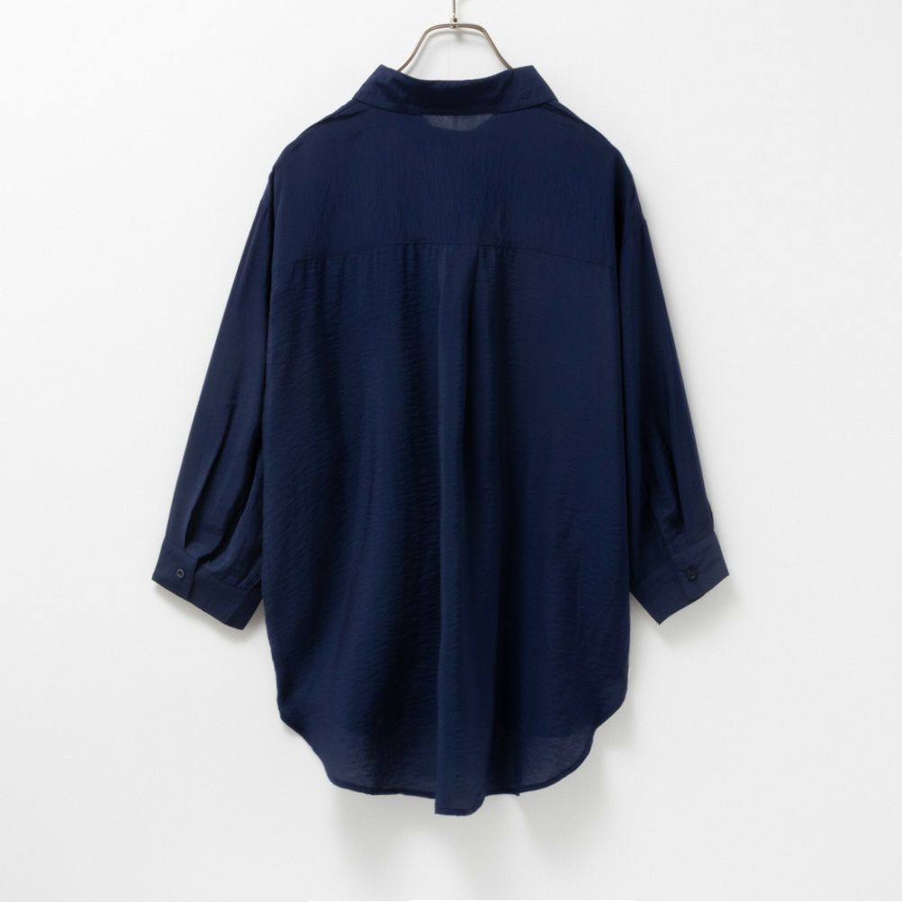 Howdy Marie ビンテージシアー無地7分袖シャツ レディース