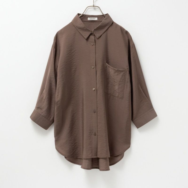 Howdy Marie  ビンテージシアー無地7分袖シャツ レディース商品画像-12