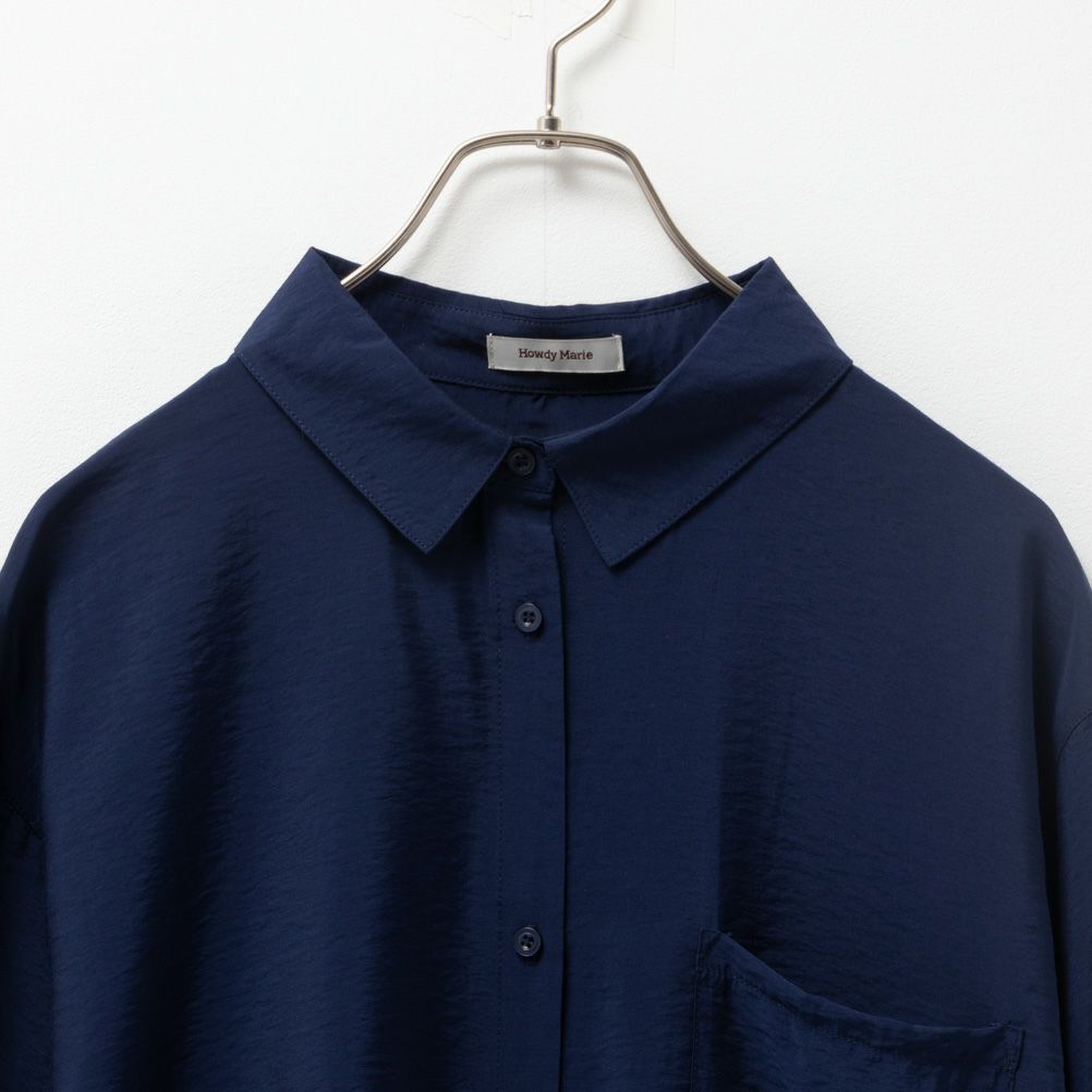 Howdy Marie  ビンテージシアー無地7分袖シャツ レディース商品サムネイル-13