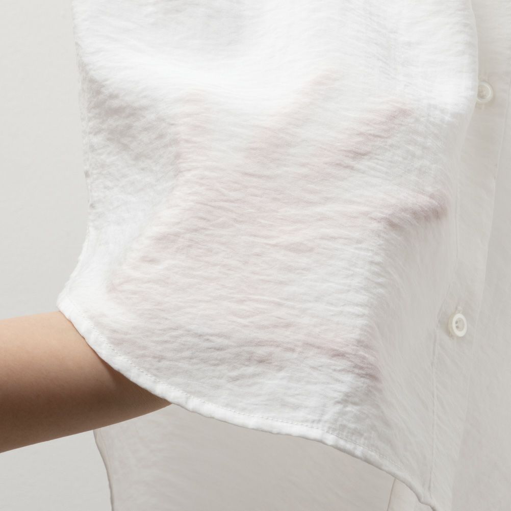 Howdy Marie ビンテージシアー無地7分袖シャツ レディース