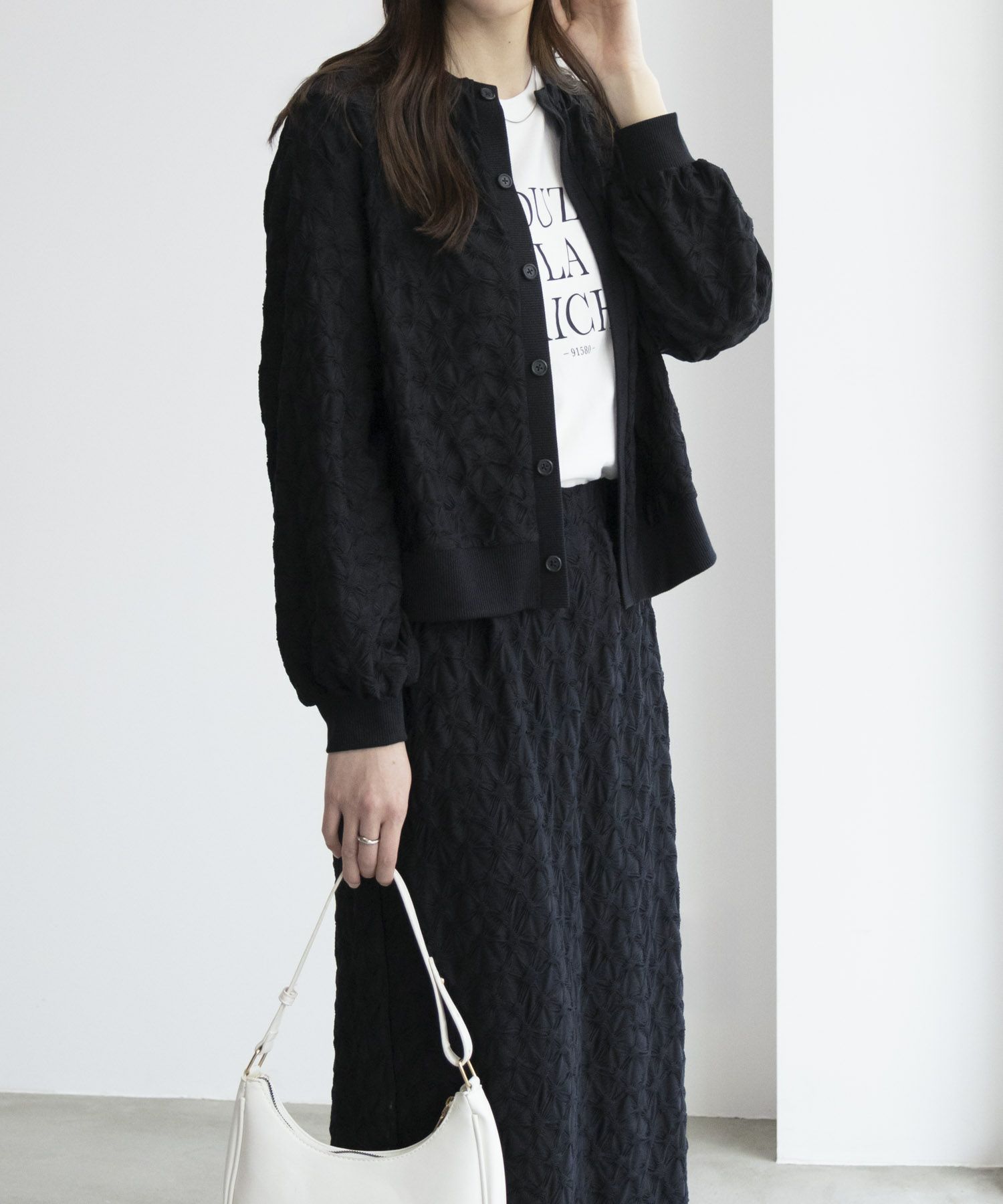 Howdy Marie  ふくれジャガードカーディガン レディース商品画像-1