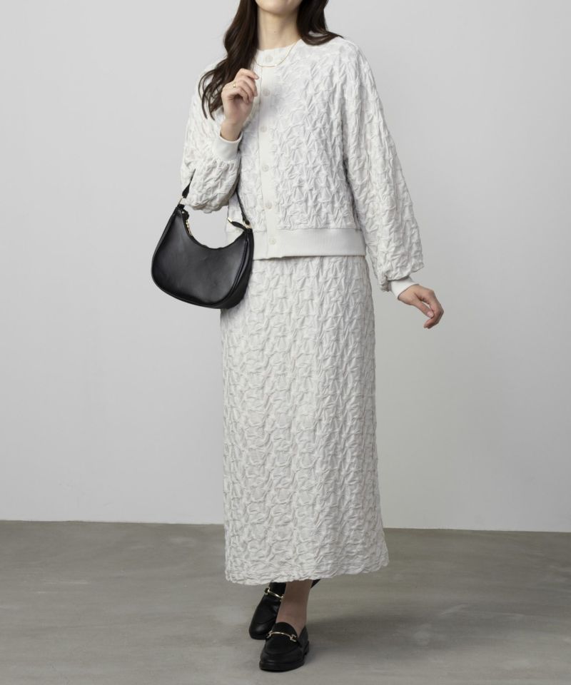 Howdy Marie ふくれジャガードカーディガン レディース商品画像-4