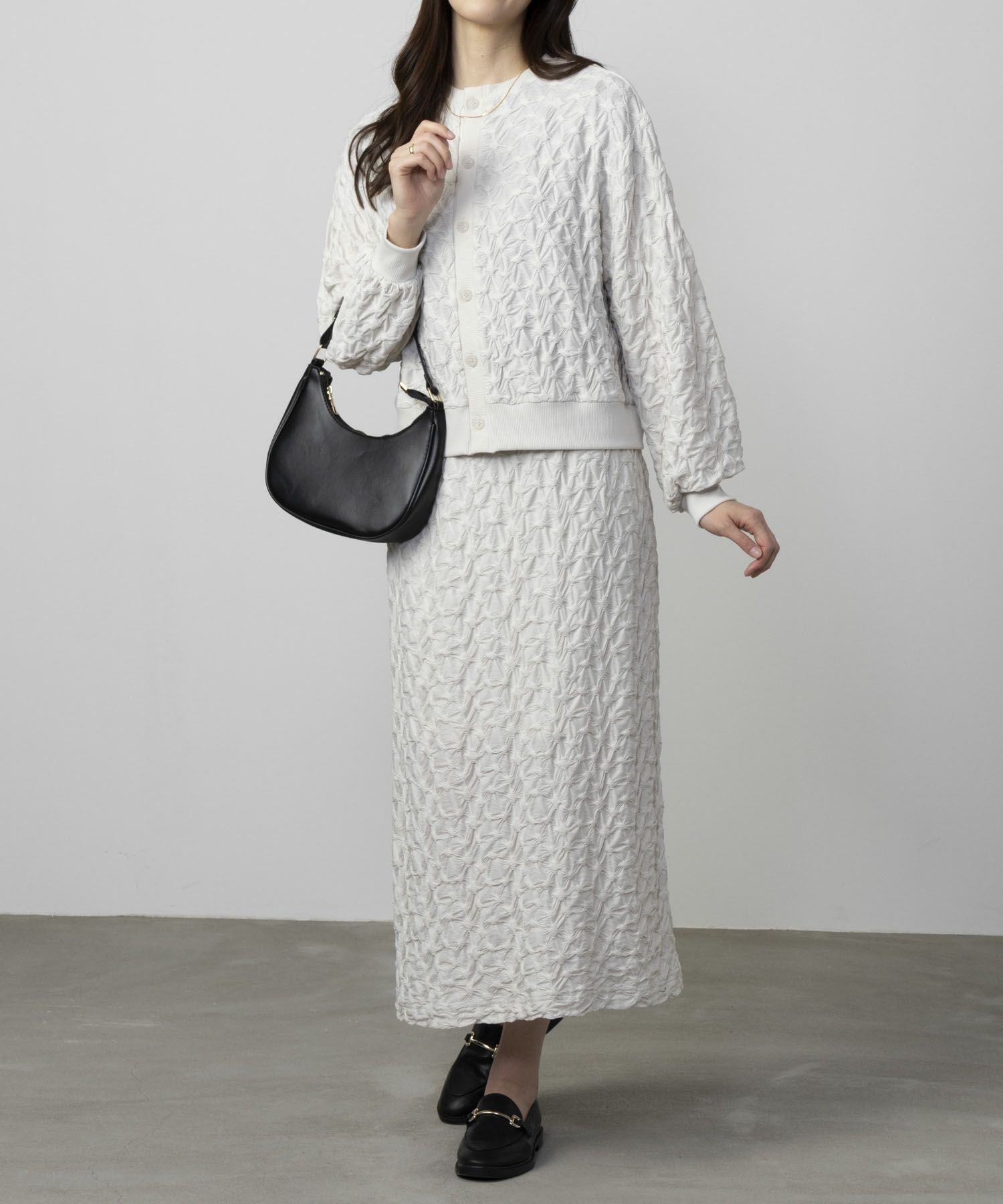 [期間限定価格]Howdy Marie  ふくれジャガードカーディガン レディース商品サムネイル-4