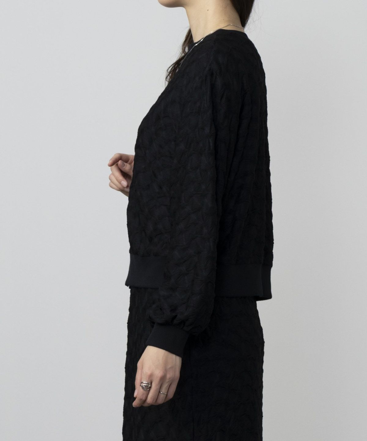 Howdy Marie ふくれジャガードカーディガン レディース