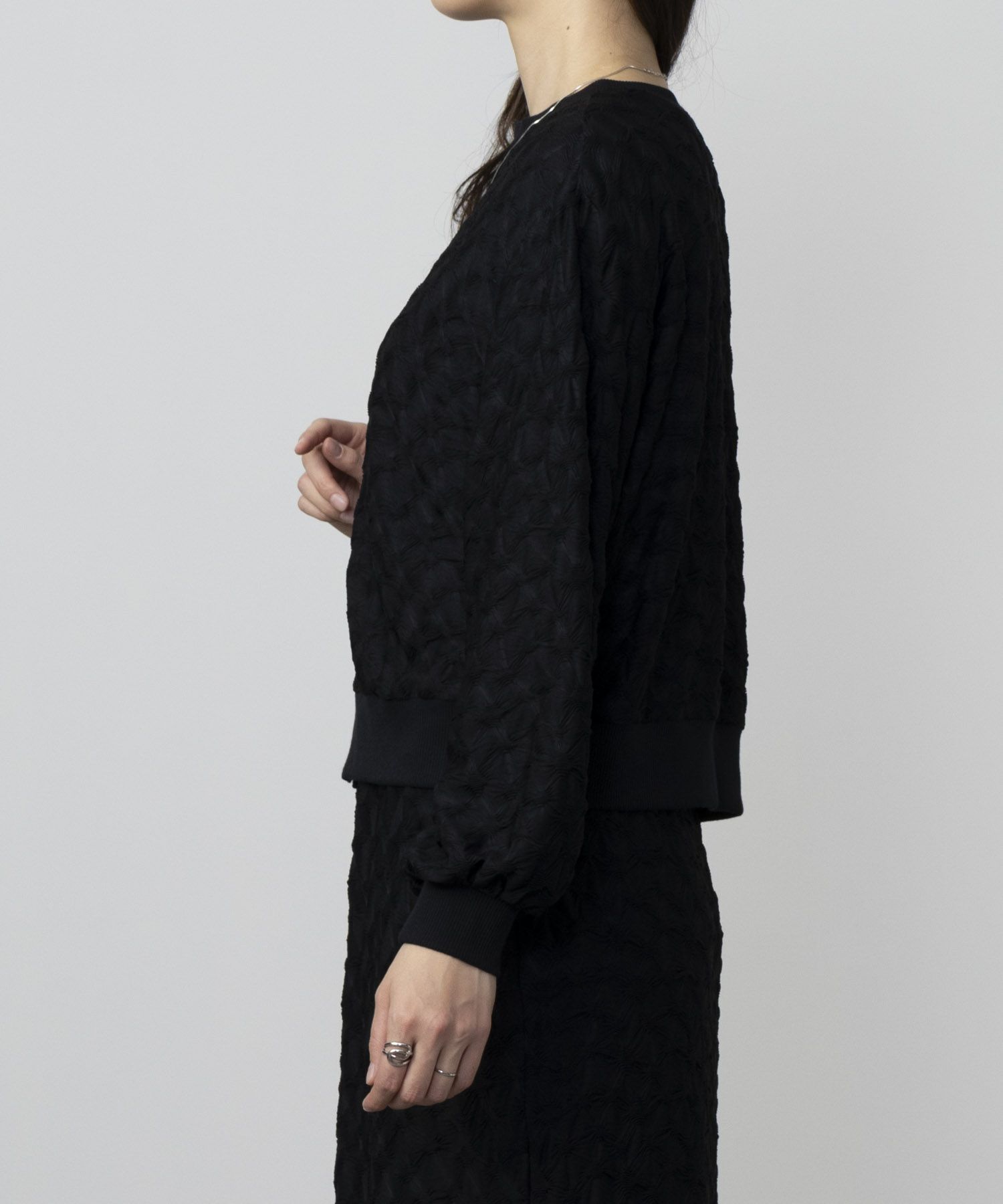 Howdy Marie ふくれジャガードカーディガン レディース